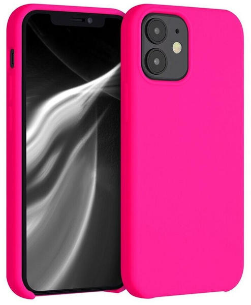 kwmobile Apple iPhone 12 Mini - Handyhülle gummiert - Handy Case in Neon Pink