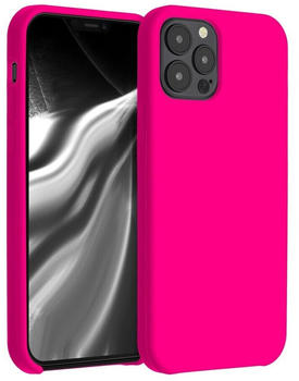 kwmobile Apple iPhone 12/12 Pro - Handyhülle gummiert - Handy Case in Neon Pink