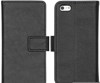iMoshion Luxuri&ouml;se Buchtyp-H&uuml;lle f&uuml;r das iPhone 5 / 5s / SE - Schwarz Schwarz