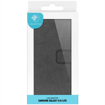 iMoshion Luxuriöse Buchtyp-Hülle Schwarz für Samsung Galaxy S10 Lite Schwarz