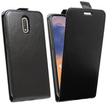 COFI1453 Flip Case für Nokia 2.3 Handy Tasche vertikal aufklappbar Schutzhülle Klapp Hülle Schwarz