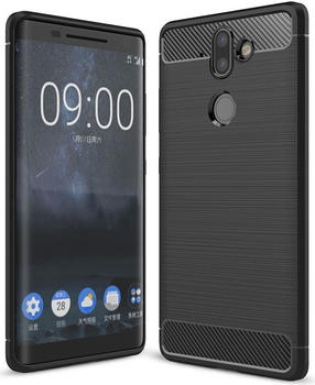 NALIA Handyhülle (Nokia 8 Sirocco), Smartphone Hülle, Schwarz