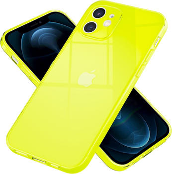 NALIA Klare Neon Handyhülle (iPhone 12), Smartphone Hülle, Gelb