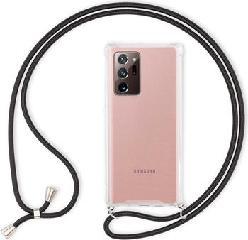 NALIA Handyhülle mit Kette (Galaxy Note 20 Ultra), Smartphone Hülle, Schwarz