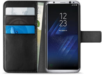 Puro Eco-Leather Wallet Black für Samsung Galaxy S8 Edge