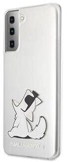 Karl Lagerfeld PC/TPU Choupette Eats Cover für Samsung Galaxy S21+ - transparent