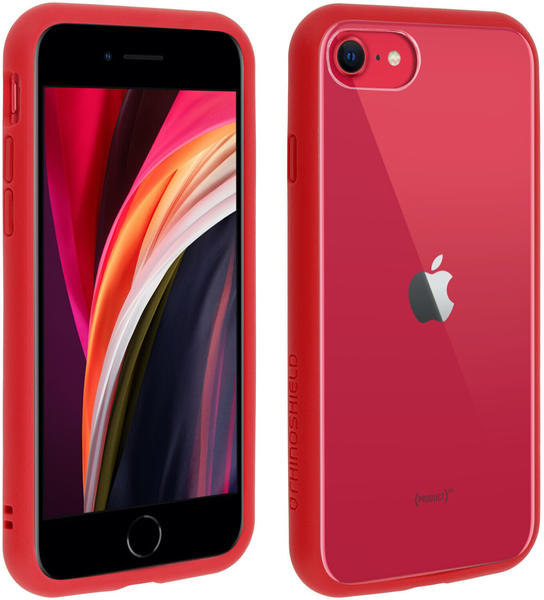 Rhinoshield Anpassbare Mod NX Handyhülle iPhone 78SE 2020 + Rückseite Rhinoshield Rot