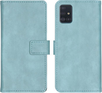 iMoshion Luxuriöse Buchtyp-Hülle Hellblau für das Samsung Galaxy A51 blau