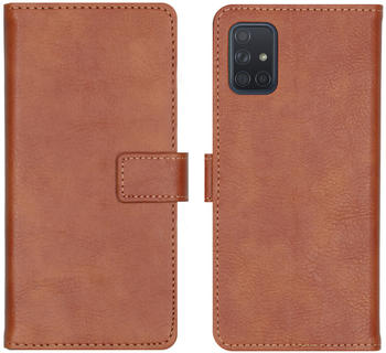 iMoshion Luxuriöse Buchtyp-Hülle Braun für das Samsung Galaxy A71