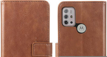 iMoshion Luxuriöse Buchtyp-Hülle für das Motorola Moto G30 / G10 (Power) - Braun