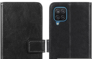 iMoshion Luxuriöse Buchtyp-Hülle für das Samsung Galaxy A12 - Schwarz