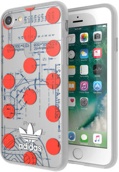 Adidas 70's (iPhone SE, iPhone 6s, iPhone 7, iPhone 6, iPhone 8) Rot, Transparent