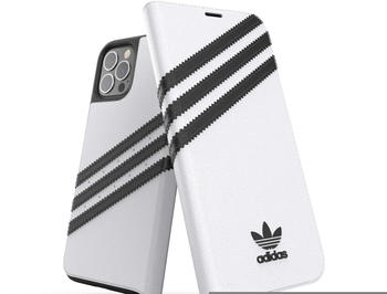 Adidas Booklet Case PU (iPhone 12, iPhone 12 Pro) Weiss