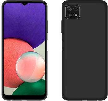 COFI1453 Silikon Hülle Basic kompatibel mit Samsung Galaxy A22 5G (A226B) Case TPU Soft Handy Cover Schutz Schwarz