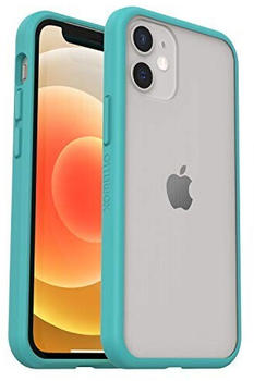 OtterBox Sleek Case - transparente, sturzsichere Schutzhülle für Apple iPhone 12 mini, transparent/blau (ohne Einzelhandelsverpackung)