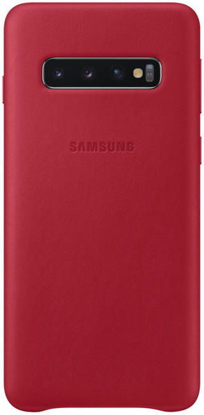 Samsung Leather Backcover (Galaxy S10) rot