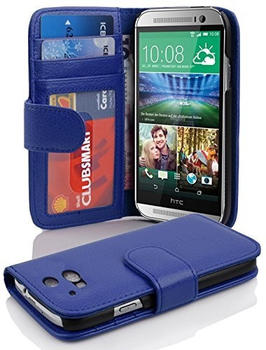 Cadorabo Flip Case für HTC ONE M8 (2. Gen.) in NEPTUN BLAU