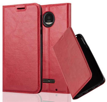 Cadorabo Flip Case für Motorola MOTO Z PLAY in APFEL ROT