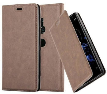 Cadorabo Flip Case für Sony Xperia XZ2 in KAFFEE BRAUN