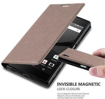 Cadorabo Flip Case für Sony Xperia Z5 in KAFFEE BRAUN
