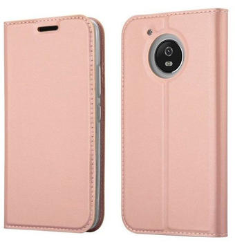 Cadorabo Flip Case für Motorola MOTO G5 in CLASSY ROSÉ GOLD