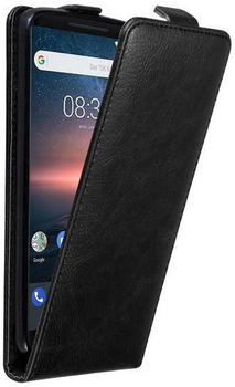 Cadorabo Flip Case für Nokia 8 Sirocco in NACHT SCHWARZ