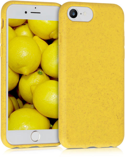 kalibri Apple iPhone 7 / 8 Hülle - Nachhaltige Handyhülle aus Stroh und Silikon für Apple iPhone 7 / 8 - Gelb