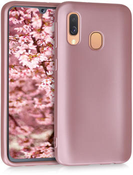kwmobile Samsung Galaxy A40 Hülle - Handyhülle für Samsung Galaxy A40 - Handy Case in Metallic Rosegold