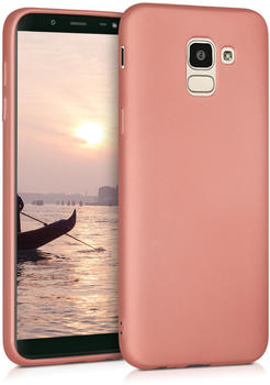 kwmobile Samsung Galaxy J6 Hülle - Handyhülle für Samsung Galaxy J6 - Handy Case in Metallic Rosegold