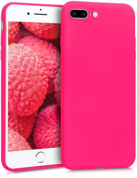 kwmobile Hülle kompatibel mit Apple iPhone 7 Plus / 8 Plus - Handyhülle - Handy Case in Neon Pink