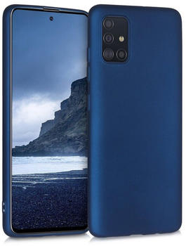 kwmobile Hülle kompatibel mit Samsung Galaxy A51 - Metallic Blau