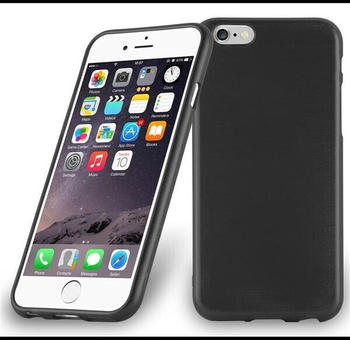 Cadorabo Hülle für Apple iPhone 6 / iPhone 6S in SCHWARZ - Handyhülle aus flexiblem TPU Silikon - Silikonhülle Schutzhülle Ultra Slim Soft Back Cover Case Bumper