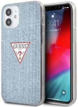 Guess PC/TPU Denim für Apple iPhone 12 Mini Light Blue