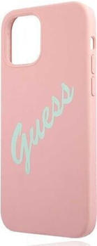 Guess Hard Cover Silicone Vintage Pink/Green, für Apple iPhone 12 Pro Max, GUHCP12LLSVSPG, Blister (GUHCP12LLSVSPG)