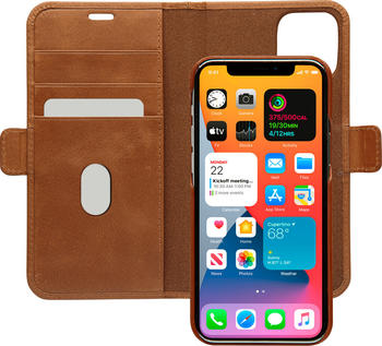 19twenty8 Lynge Apple iPhone 12 Pro Max Book Case aus Leder in Braun