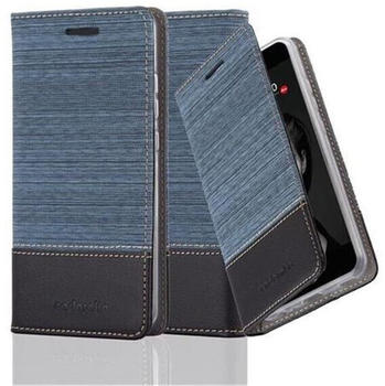Cadorabo Hülle für Huawei P10 in DUNKEL BLAU SCHWARZ Handyhülle mit Magnetverschluss, Standfunktion und Kartenfach