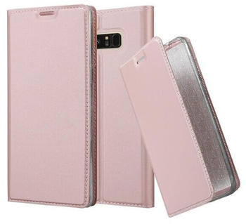 Cadorabo Hülle für Samsung Galaxy NOTE 8 in CLASSY ROSÉ GOLD Handyhülle mit Magnetverschluss, Standfunktion und Kartenfach