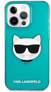 Karl Lagerfeld TPU Choupette Head Hülle für Apple iPhone 13 Pro Fluo Blau