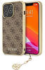 GUESS GUHCP13LGF4GBR, GUESS Hard Case Charms 4G Brown, for iPhone 13 Pro,