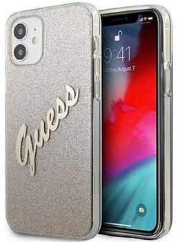 Guess Glitter Gradient Script iPhone 12 Mini Golden