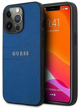 Guess Saffiano Strap iPhone 13 Pro Max Blau