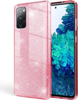 NALIA Glitzer Hülle (Galaxy S20 FE), Smartphone Hülle, Pink