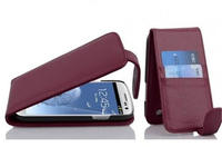 Cadorabo H&uuml;lle f&uuml;r Samsung Galaxy S3 / S3 NEO in Bordeaux VIOLETT - Handyh&uuml;lle im