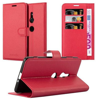 Cadorabo Hülle für Sony Xperia XZ2 in KARMIN ROT