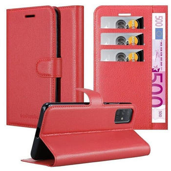 Cadorabo Book mit Standfunktion Cover (Galaxy A71 5G) Rot
