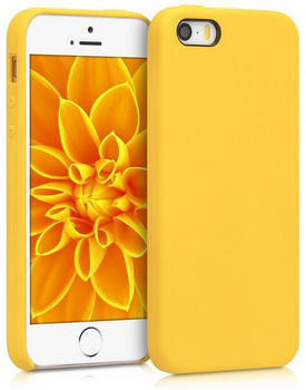 kwmobile Apple iPhone SE (1.Gen 2016) / 5 / 5S - Handyhülle gummiert - Handy Case in Vibrant Yellow
