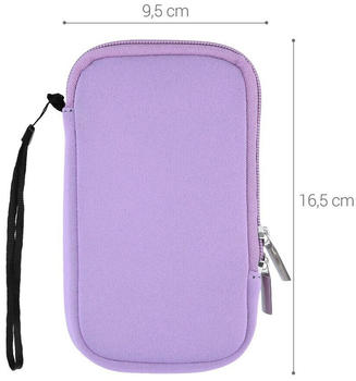 kwmobile Handytasche für Smartphones M - 5,5" - Neopren Handy Tasche Hülle Cover Case Schutzhülle Lavendel - Innenmaße