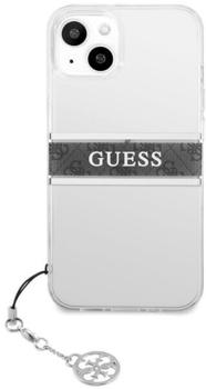 Guess PC/TPU 4G Grey Stripe Back Cover für Apple iPhone 13 Transparent