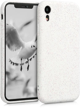 kalibri Apple iPhone XR Hülle - Nachhaltige Handyhülle aus Stroh und Silikon für Apple iPhone XR - Weiß