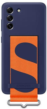Samsung Silicone Cover with Strap (Galaxy S21 FE) Navy Blue